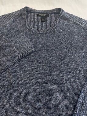 Banana Republic 100% Linen Marled Crewneck Breathable Summer Sweater Mens XL